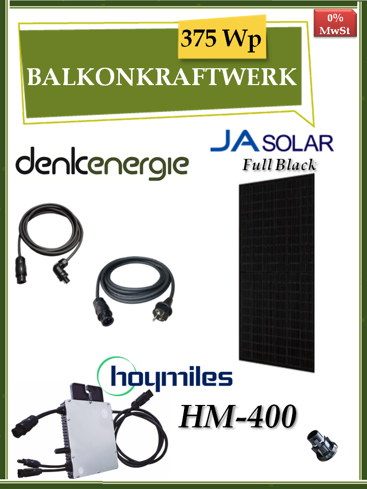 Balkonkraftwerk 375Wp / 400W