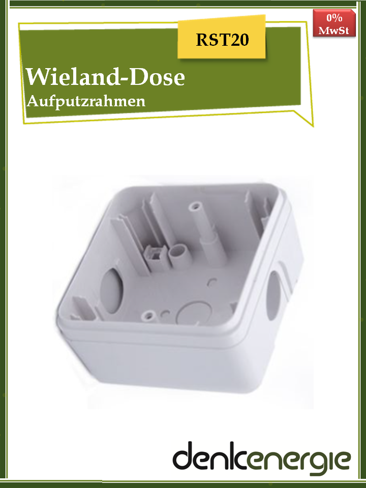 Aufputzrahmen für Wieland-Dose