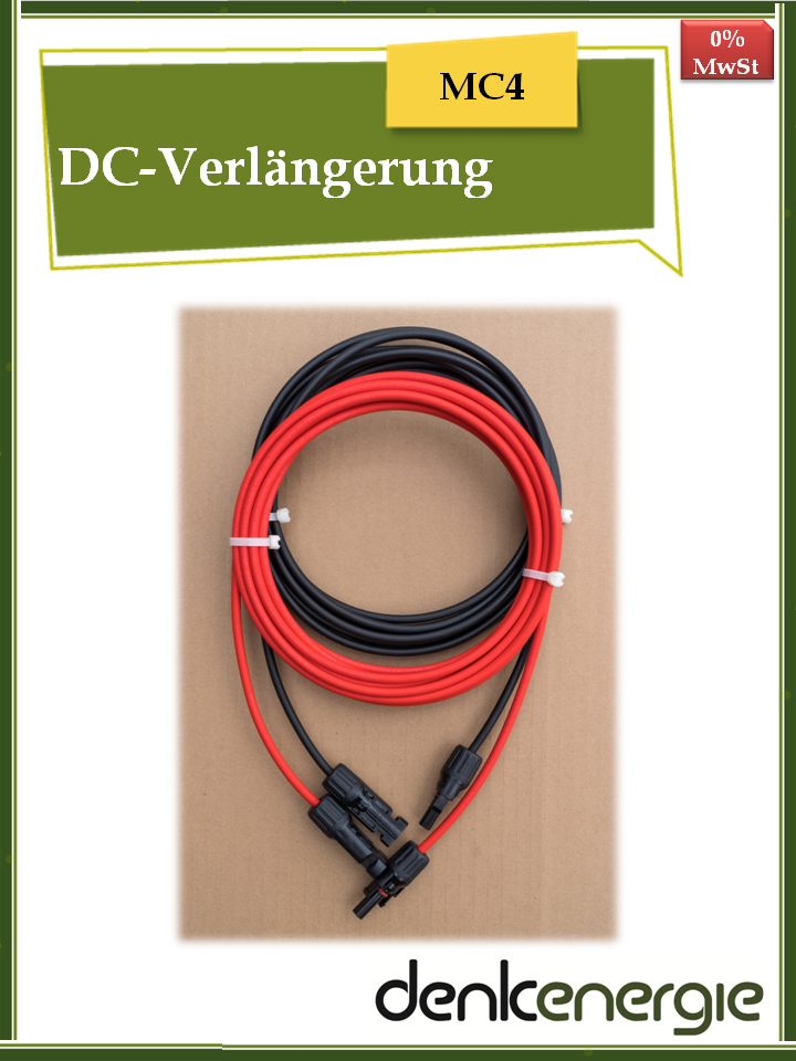 DC-Verlängerung mit MC4-Steckern