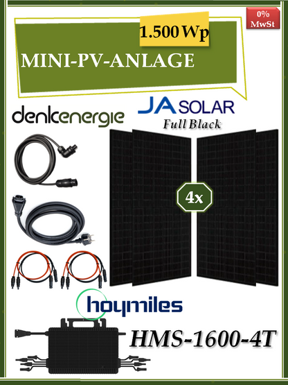 Mini-PV-Anlage 1.500Wp / 1.600W