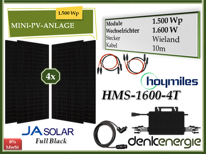 Mini-PV-Anlage 1.500Wp / 1.600W