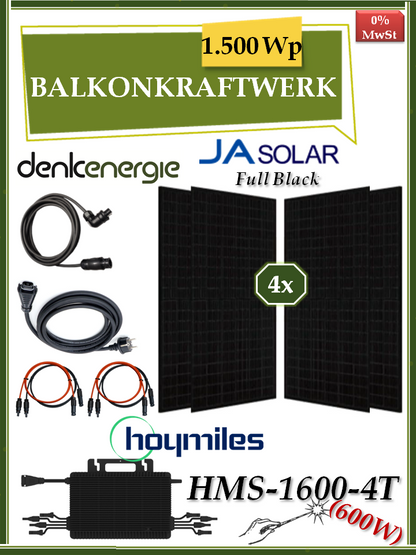 Balkonkraftwerk 1.500Wp / 1.600W (600W)