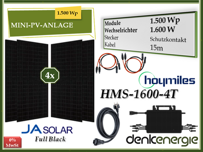 Mini-PV-Anlage 1.500Wp / 1.600W